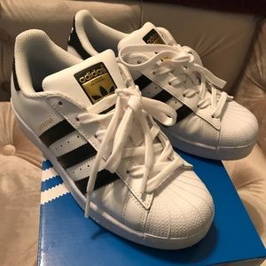 Adidas superstar 3 shell toes sz 4 y sz 6 women’s